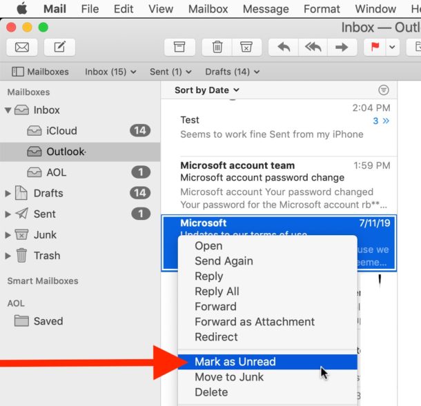 select all outlook for mac changes font